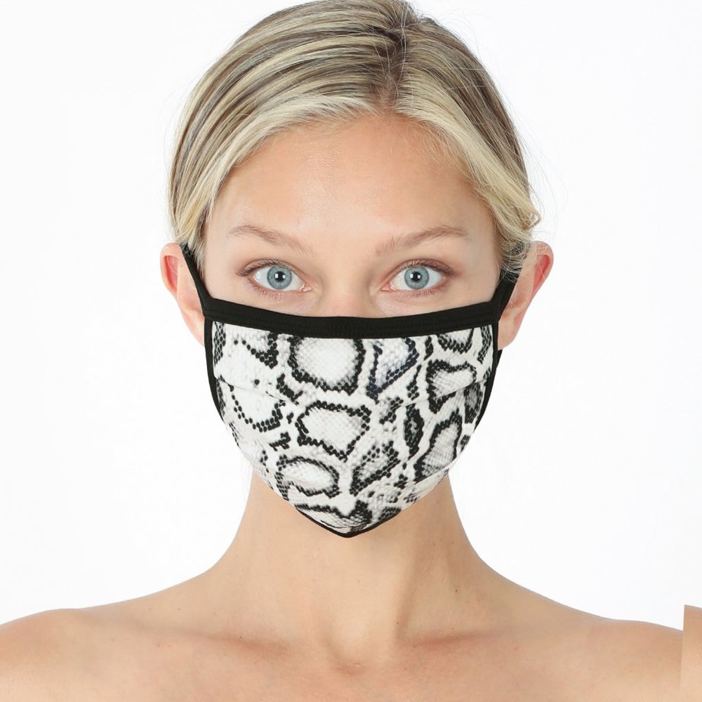Snake Print Washable Mask